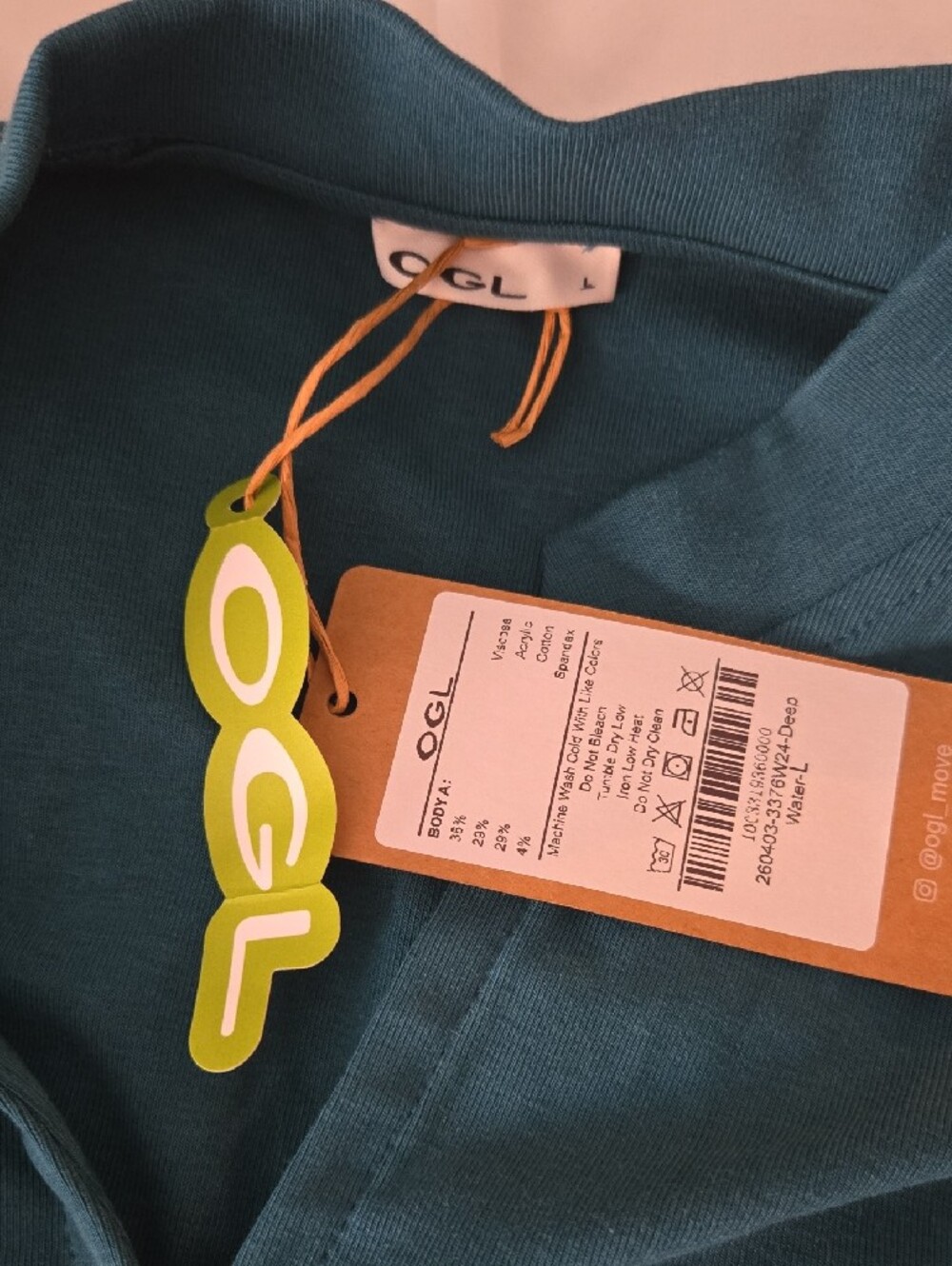 OGL Women's L Deep Water Stand Collar V-neck Short Sleeve Top - Picture 3 of 3